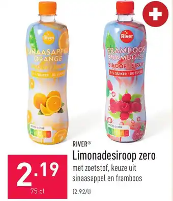 ALDI River limonadesiroop zero 75cl aanbieding