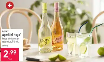ALDI Ravini aperitief hugo 75cl aanbieding