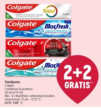 Delhaize Tandpasta Colgate aanbieding