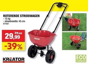 Roterende strooiwagen 15 kg
