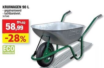 Hubo Kruiwagen 90 L aanbieding