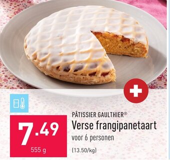 ALDI Patissier gaulthier verse frangipanetaart 555g aanbieding