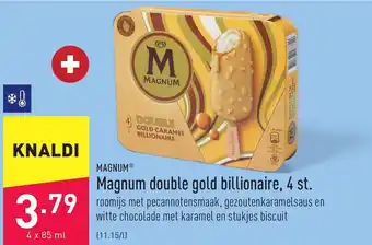 ALDI Magnum double gold billionaire, 4 st. 4 x 85ml aanbieding