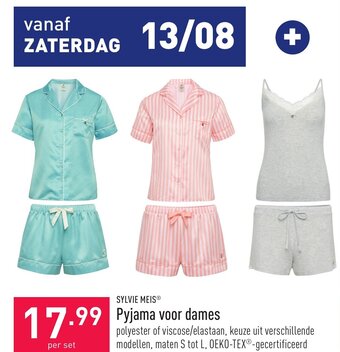 ALDI Sylvie meis pyjama voor dames aanbieding