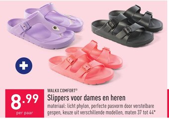 ALDI Walkx comfort slippers voor dames en heren aanbieding