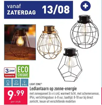 ALDI Light zone ledlantaarn op zonne-energie aanbieding