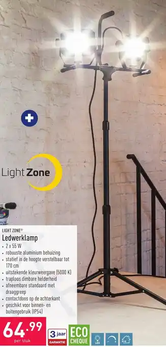 ALDI Lightzone ledwerklamp aanbieding