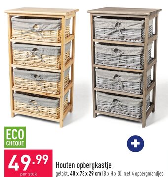 ALDI Houten opbergkastje aanbieding