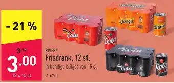 ALDI River frisdrank, 12 st. 12 x 15cl aanbieding
