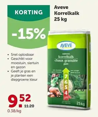Aveve korrelkalk 25 kg