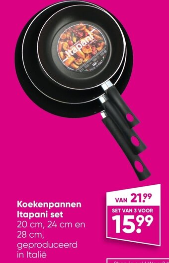 Big Bazar Koekenpannen itapani set aanbieding