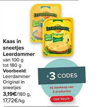 Carrefour Kaas in sneetjes leerdammer aanbieding