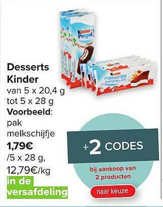 Carrefour Desserts kinder aanbieding