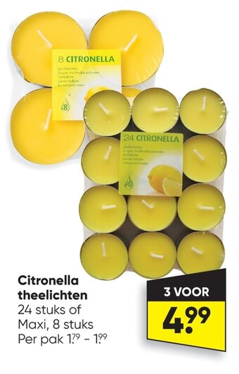 Big Bazar Citronella theelichten aanbieding
