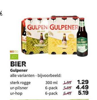 Ekoplaza Bier gulpener aanbieding