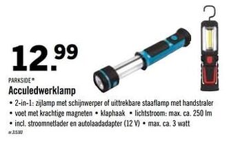 Lidl Acculedwerklamp aanbieding