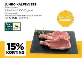 Jumbo Jumbo kalfsvlees 250-500 gram aanbieding