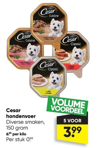 Big Bazar Cesar hondenvoer aanbieding