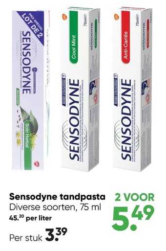 Big Bazar Sensodyne tandpasta aanbieding
