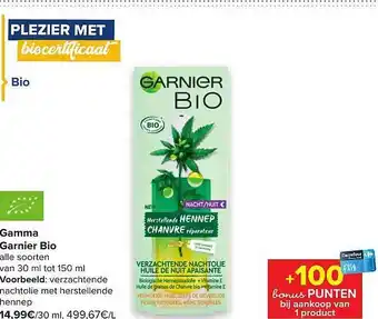 Carrefour Market Gamma garnier bio aanbieding