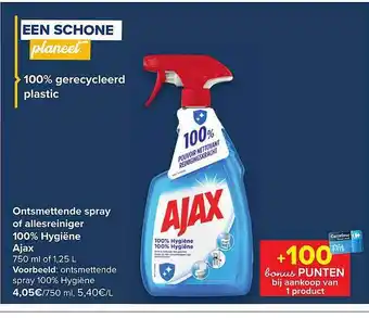Carrefour Ontsmettende spray of allesreiniger ajax aanbieding