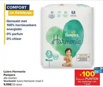 Carrefour Luiers harmoinie pampers aanbieding