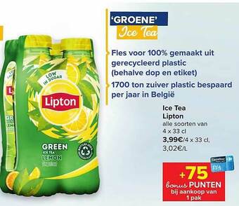 Carrefour Ice tea lipton aanbieding
