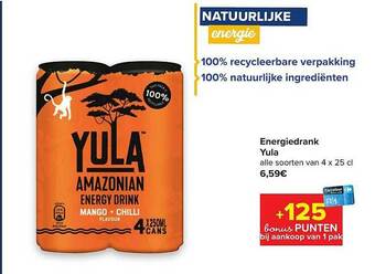 Carrefour Energiedrank yula aanbieding
