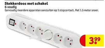 Kruidvat Stekkerdoos met schakel aanbieding