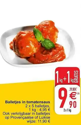 Balletjes in tomatensaus 1 kg