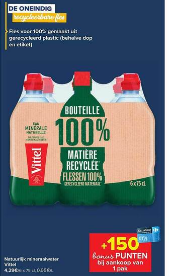 Carrefour Market Natuurlijk mineraalwater vittel aanbieding