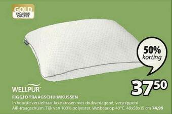 Jysk Figgjo traagschuimkussen aanbieding