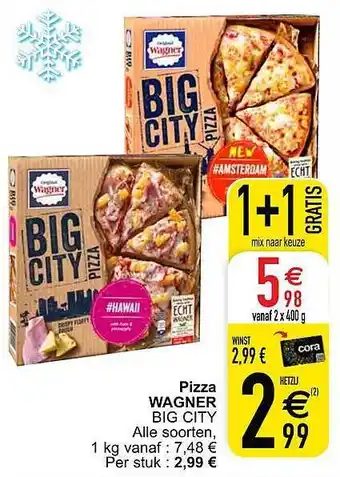 Cora Pizza wagner 400 g aanbieding