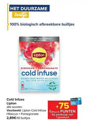 Carrefour Cold infuse lipton aanbieding