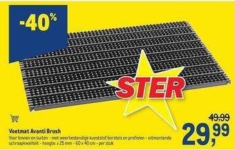 Makro Voetmat avanti brush aanbieding