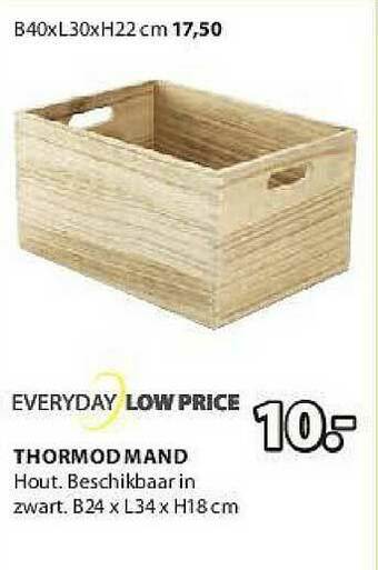 Jysk Thormod mand b24 x l34 x h18 cm aanbieding