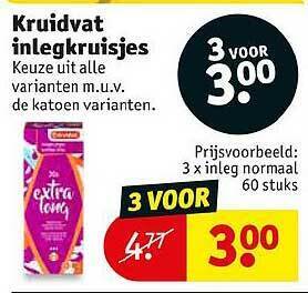 Kruidvat Kruidvat inlegkruisjes aanbieding