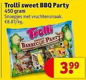 Kruidvat Trolli sweet bbq party snoepjes 450 gram aanbieding