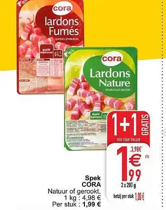 Cora Spek cora 200 g aanbieding