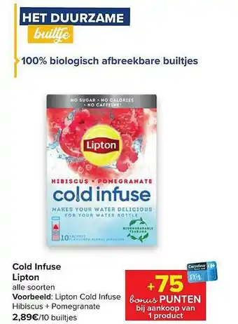 Carrefour Market Cold infuse lipton aanbieding