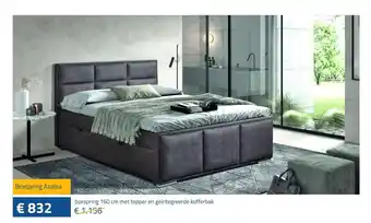 De Prijzenklopper Boxspring Azalea 160 cm met topper en geintegreerde kofferbak aanbieding