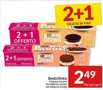 Intermarché Bontà divina italiaanse desserts aanbieding
