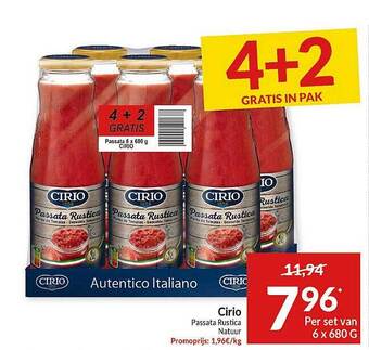 Intermarché Cirio passata rustica aanbieding