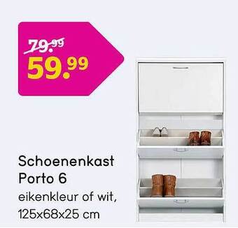 Leen Bakker Schoenenkast porto 6 aanbieding