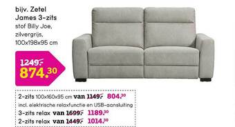 Leen Bakker Zetel james 3zits aanbieding