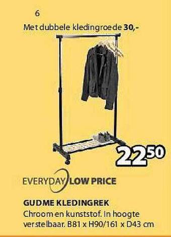 Jysk Gudme kledingrek aanbieding