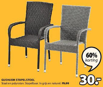 Jysk Gudhjem Stapelstoel aanbieding