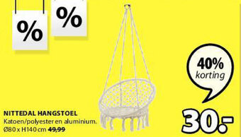 Jysk Nittedal Hangstoel aanbieding