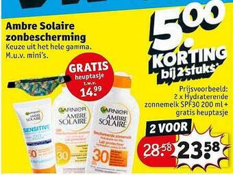 Kruidvat Ambre Solaire Zonbescherming aanbieding