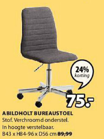 Jysk Abildholt Bureaustoel aanbieding